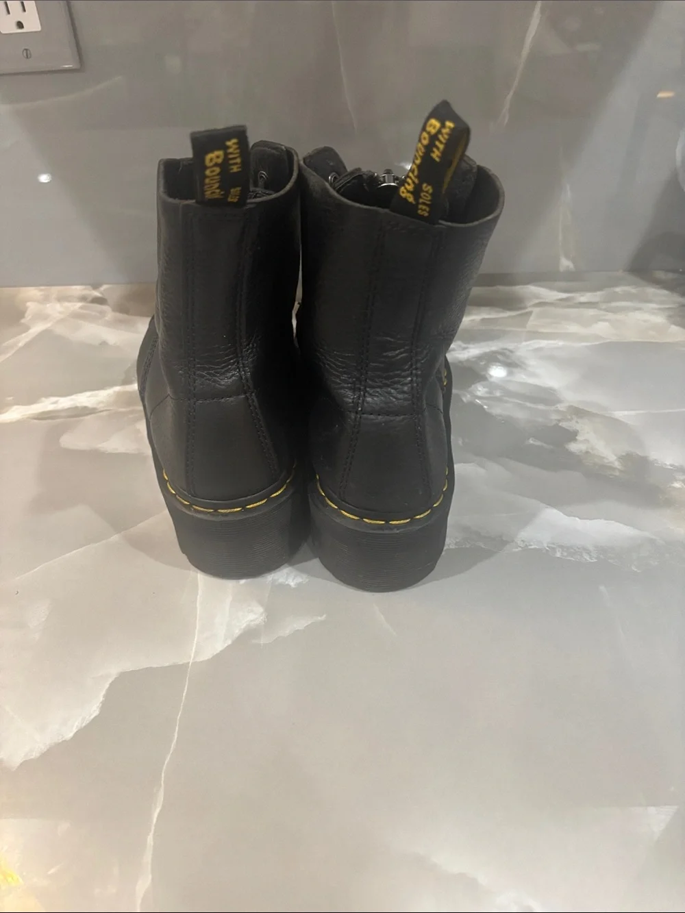 Dr. Martens SINCLAIR Milled Nappa Leather Platform Boots